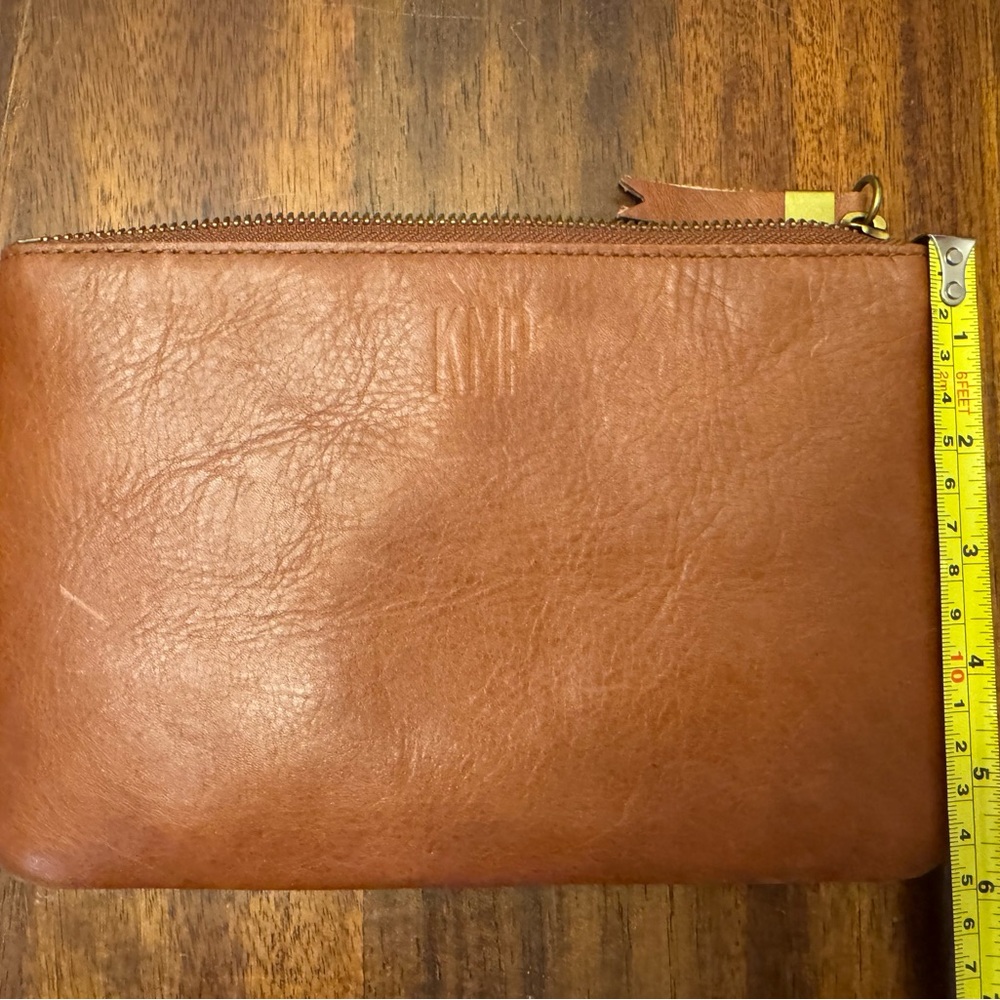 Madewell Elegant Brown Faux Leather Clutch zipper wallet - Picture 7 of 7